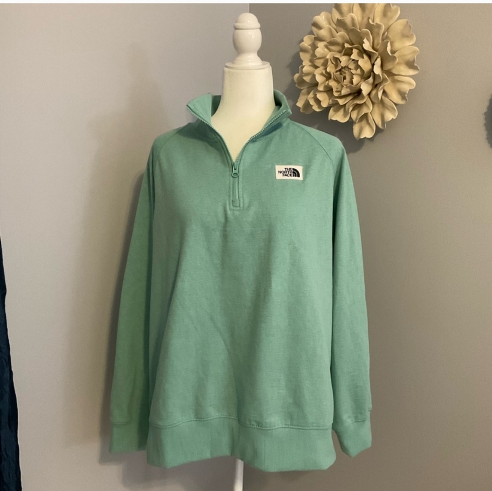 NWT The North Face 1/4 Zip Sweatshirt Wasabi Green Sz XL